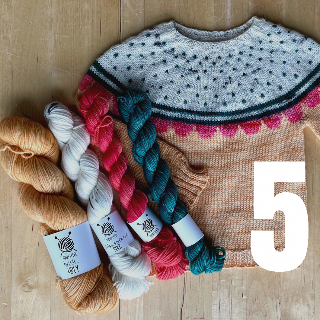 Strawberry Fields - Peysusett no 5 - Sweater Yarn-kit no 5